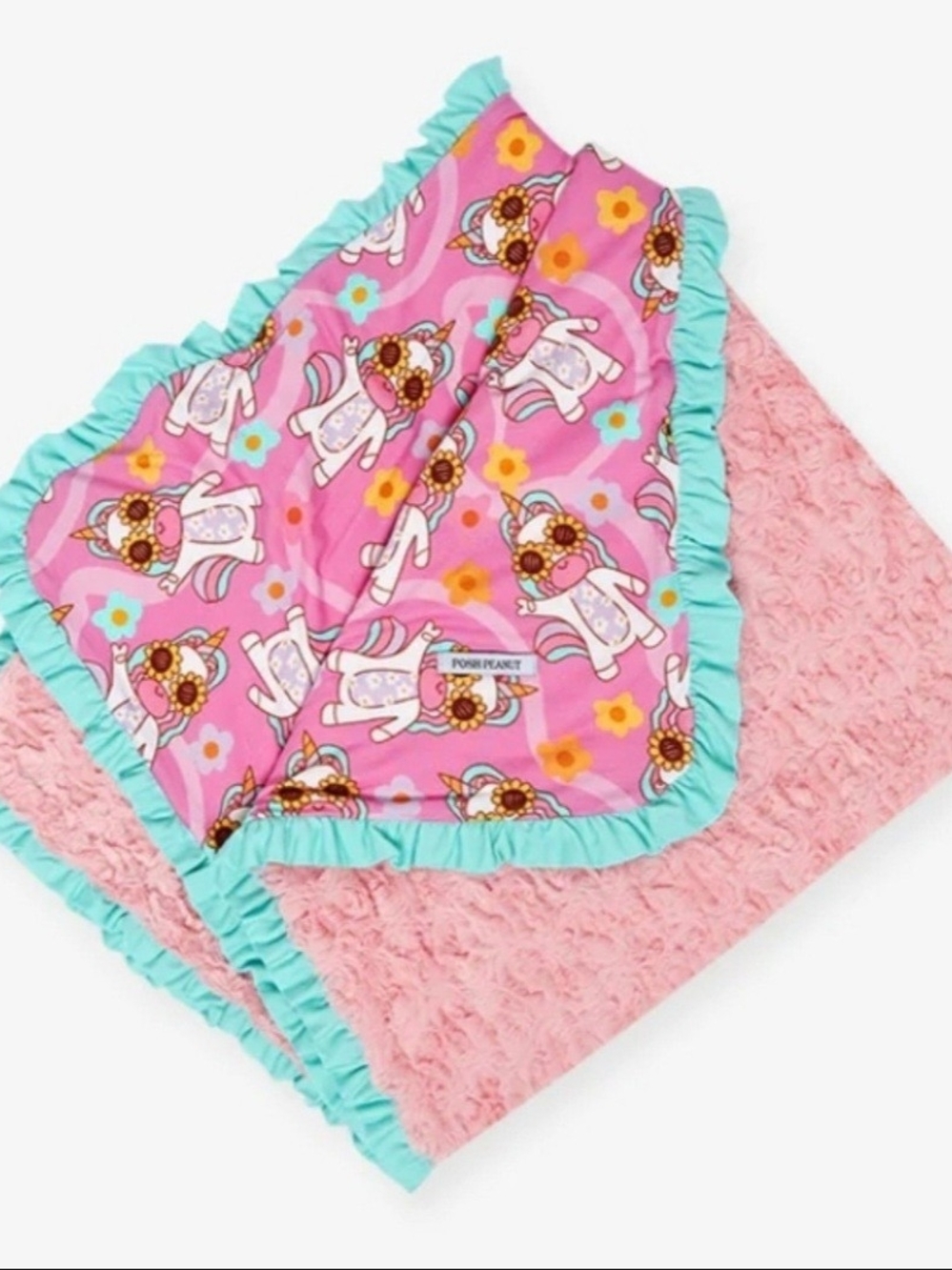 Posh Peanut Unicorn Vibes Minky Patoo Blanket